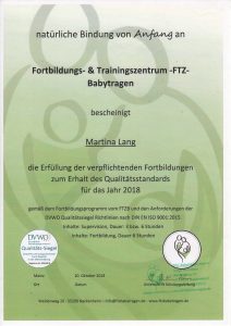 Qualitätsstandard für 2018 von FTZB Mainz